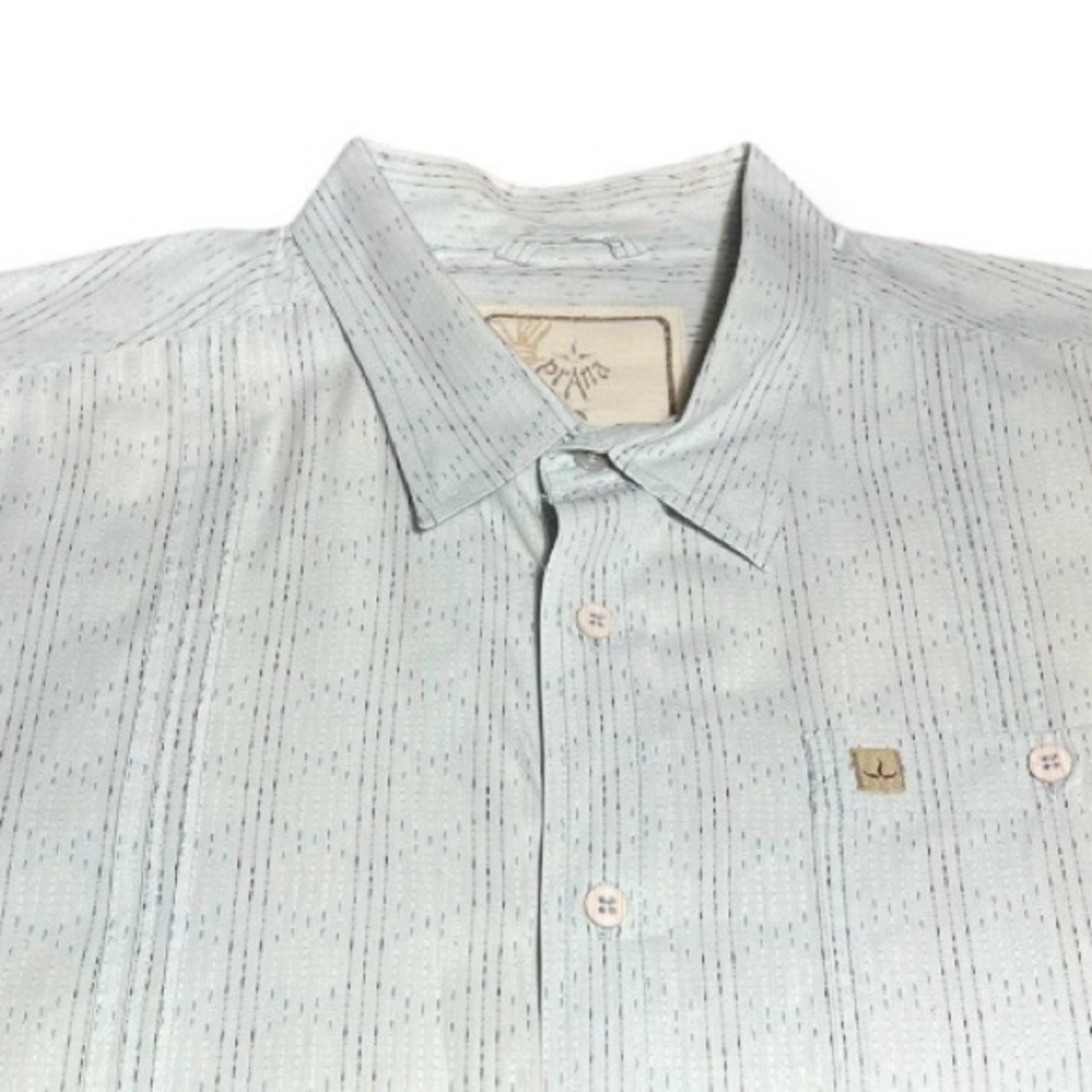Men's Prana Surf Organic Cotton Casual Button Up Shirt Size XL